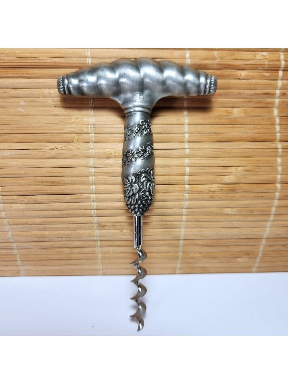 WMF Corkscrew Wine Bottle Opener Germany Grapes Leaves Design Vintage